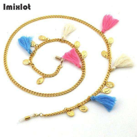 Imixlot 1 PC Mix Style Womens Colorful Tassel Eyeglass Eyewears Sunglasses Reading Glasses Chain Cord Holder Neck Strap Rope