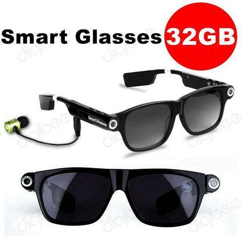 8GB or 32GB HD 1080P Mini Camera Glasses Smart Sunglasses Mini Camcorders Glasses Sports DV Wireless Bluetooth Headset Earphones