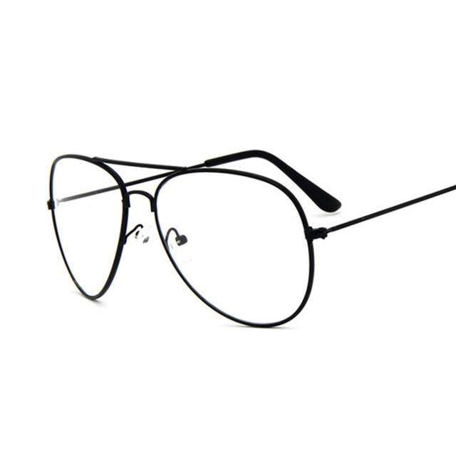 Aviation Gold Frame Sunglasses Male Classic Eyeglasses Transparent Clear Lens Optical Women Men Glasses Pilot Style
