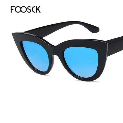 FOOSCK Luxury Cute Sexy Cat Eye Sunglasses Women Brand Designer Sun Glasses Unisex Retro Eyewear For Female