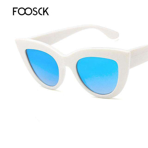 FOOSCK Luxury Cute Sexy Cat Eye Sunglasses Women Brand Designer Sun Glasses Unisex Retro Eyewear For Female