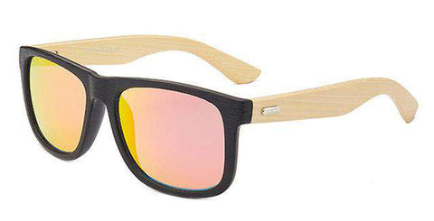 MIZHO 2019 Brand Design Eyewear Mirror Visual Protection Imitati Wood Sunglasses Men Polarized Traveling Sunglass Unisex Bamboo