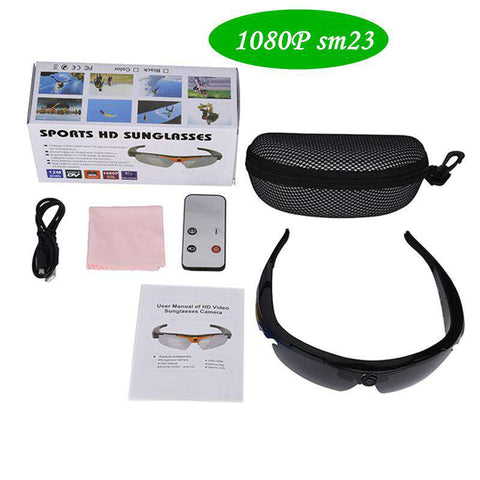 HD 1080P Sunglasses Fashion Sport Camcorder Digital Audio Camera Video DVR Cam Recorder For Outdoor with Remote Controller